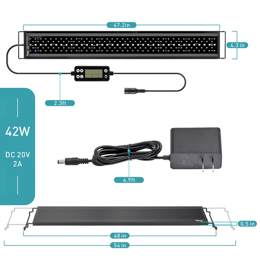 Hygger HG999-42W Programmable Full-Spectrum Aquarium Light